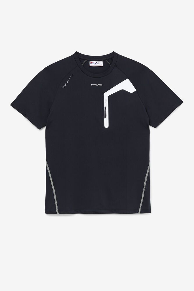 Fila T-Shirt Mens Black - Arcturus - Philippines 3527801-PC
